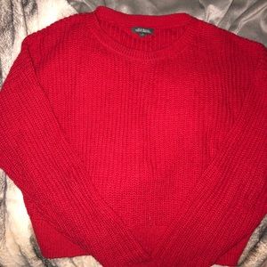cropped knitted sweatshirt
